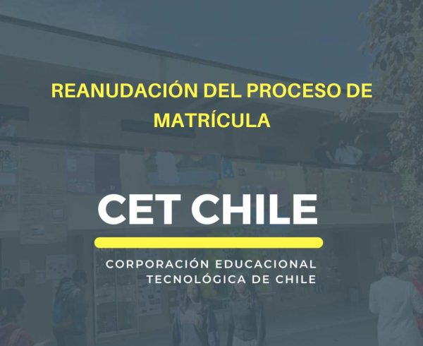 REANUDACIÓN DEL PROCESO DE MATRÍCULA